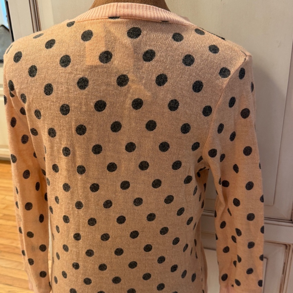 Spoiled Peach and Black Polka Dot Cardigan whimsigoth - Picture 6 of 7